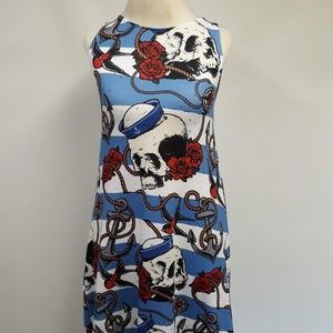 Liquor Brand women's dress Sailor Skulls size M